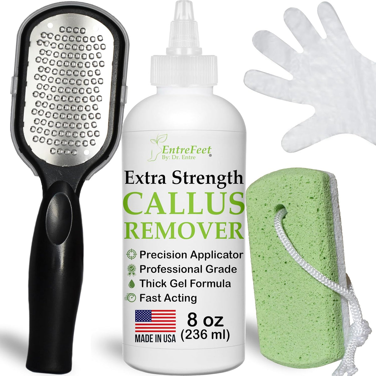 EntreFeet Dr. Entre's Callus Remover Gel Kit front view for professional foot care.