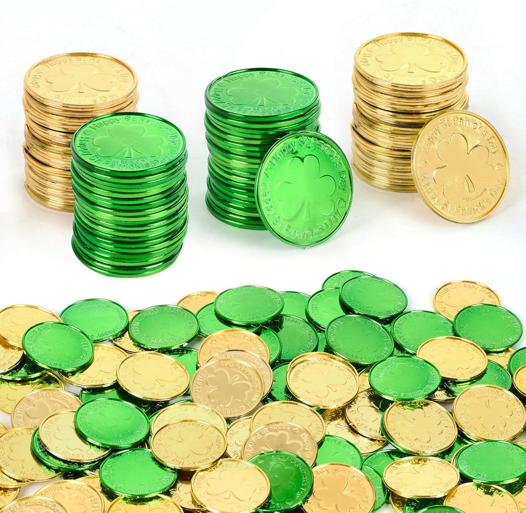 Fullive St Patricks Day leprechaun coins front view festive party decor
