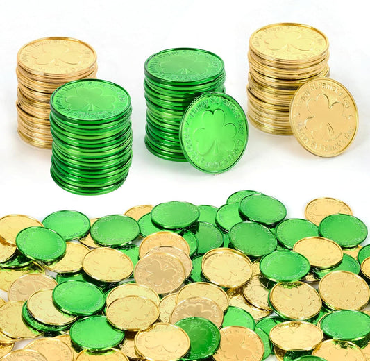 Fullive St Patricks Day leprechaun coins front view festive party decor