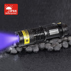 Darkbeam mini UV blacklight torch packaged for home inspection