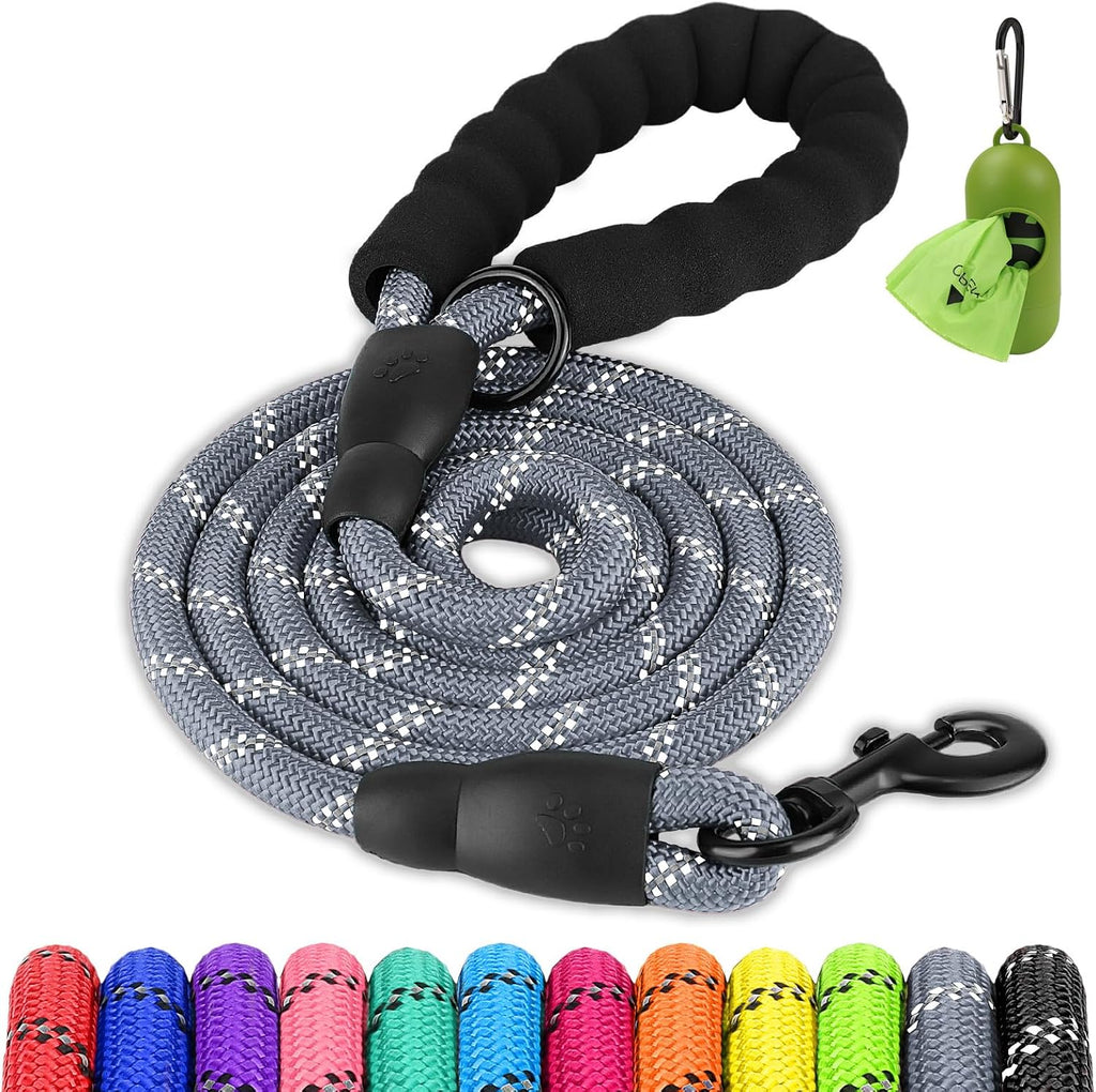 Joytale Dog Leash for Large Dogs, Heavy Duty Nylon Leashes with Comfortable Padded Handle and Highly Reflective Threads, Ideal for Walking and Training, Black, 6'x1/2'' - Image 11