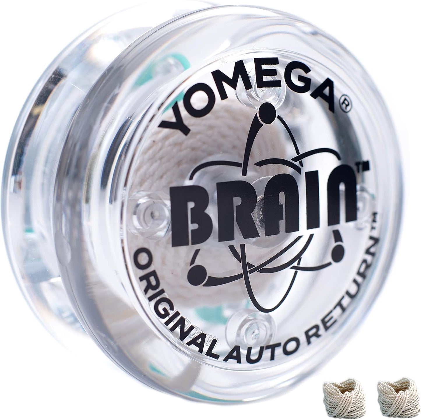 Yomega The Original Brain - Professional Yoyo for Kids and Beginners, Responsive Auto Return Yo Yo Best for String Tricks + Extra 2 Strings & 3 Month Warranty (Clear) - Image 1