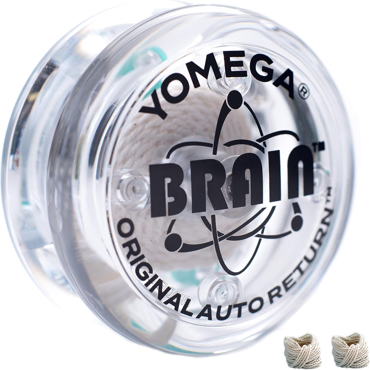Yomega The Original Brain - Professional Yoyo for Kids and Beginners, Responsive Auto Return Yo Yo Best for String Tricks + Extra 2 Strings & 3 Month Warranty (Clear) - Image 1