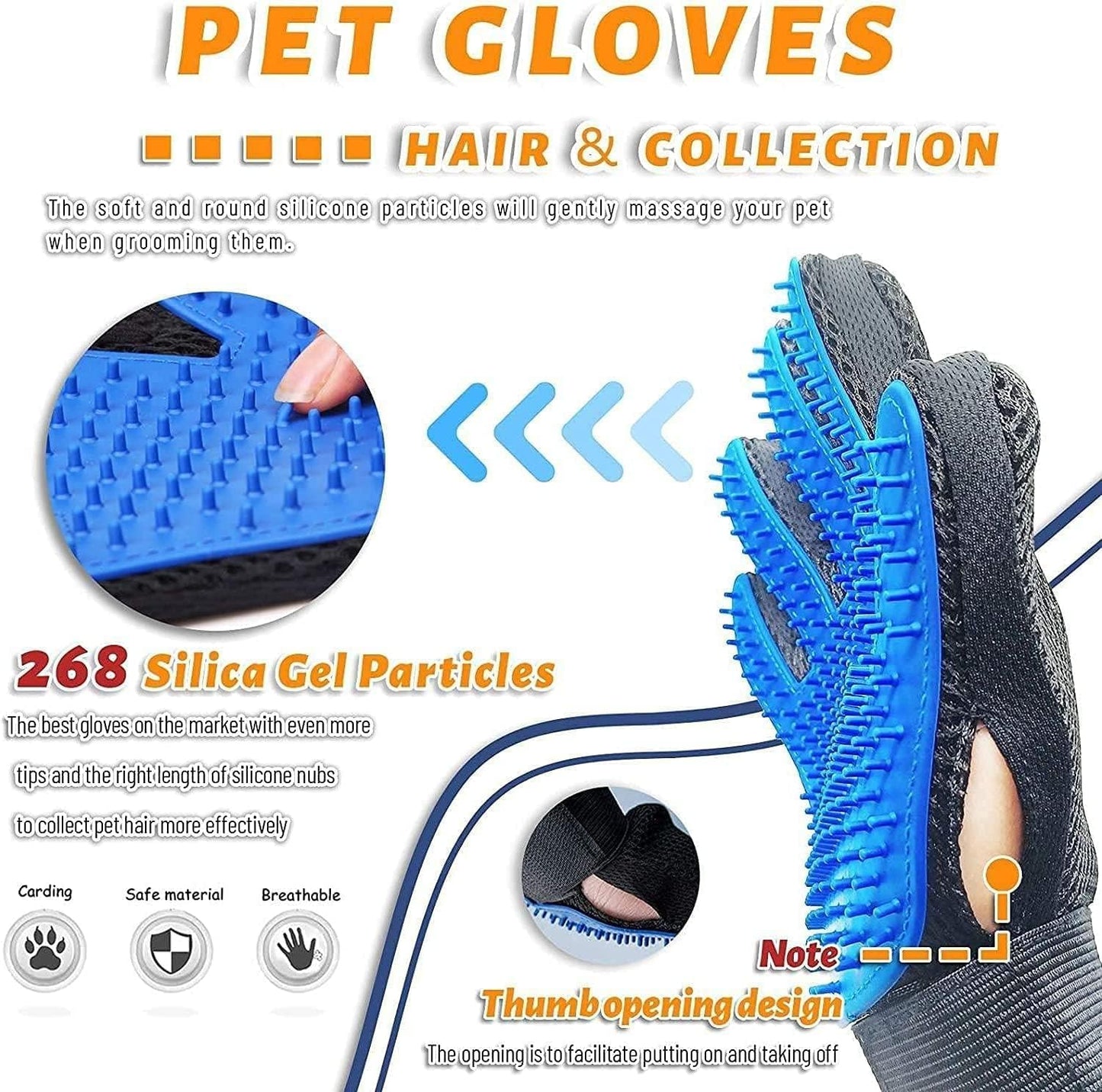 Starroad-Tim deshedding glove showing silicone palm detail