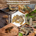 Natural oak leaf litter for isopods container label