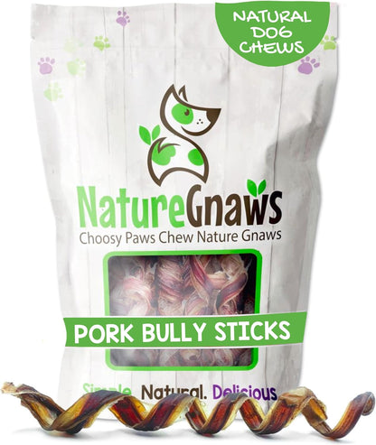 Nature Gnaws Extra Thin Pork Bully Sticks for Small Dogs 5-6" (15 Count) - Long Lasting for Light Chewers and Puppies - Natural Bacon Dog Chew Treats - Image 11