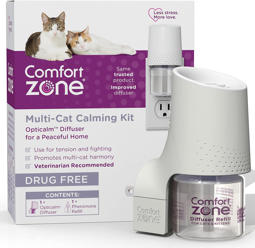 COMFORT ZONE Value Kit; 3 Multicat Diffusers & 6 Refills; Cat Calming Pheromone; Reduce Stress, Aggression, Fighting, Urine Marking, Scratching - Image 9