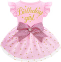 BAOBICUTE dog birthday girl dress front view premium pet clothes