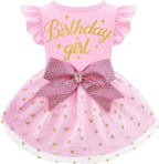 BAOBICUTE dog birthday girl dress front view premium pet clothes