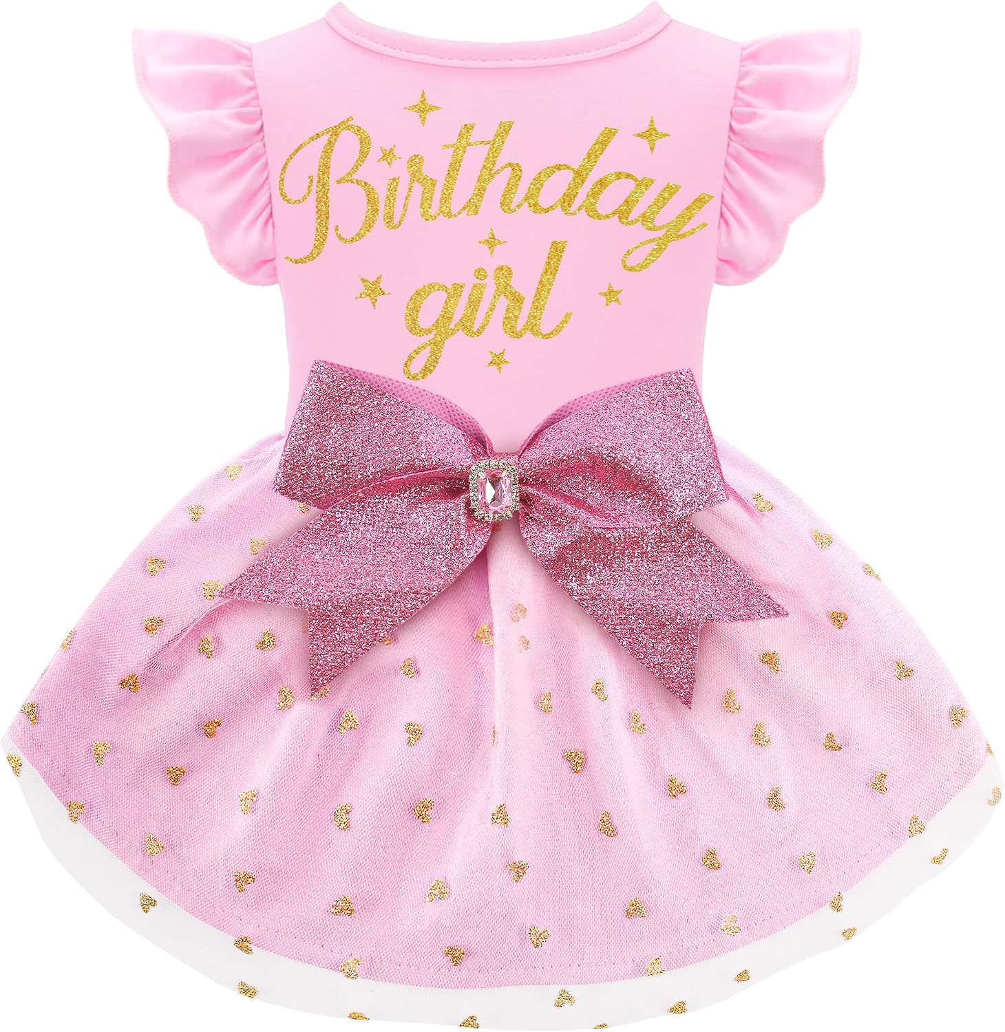 BAOBICUTE dog birthday girl dress front view premium pet clothes