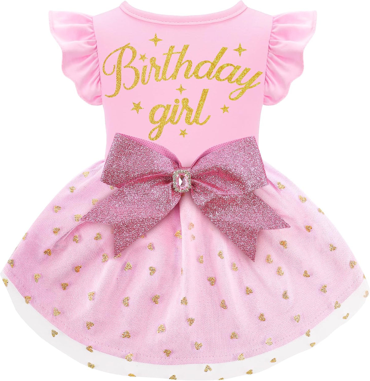 BAOBICUTE dog birthday girl dress front view premium pet clothes