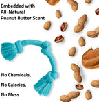 Playology Jumbo dog rope toy packaging detailing the non-toxic and dishwasher safe features.