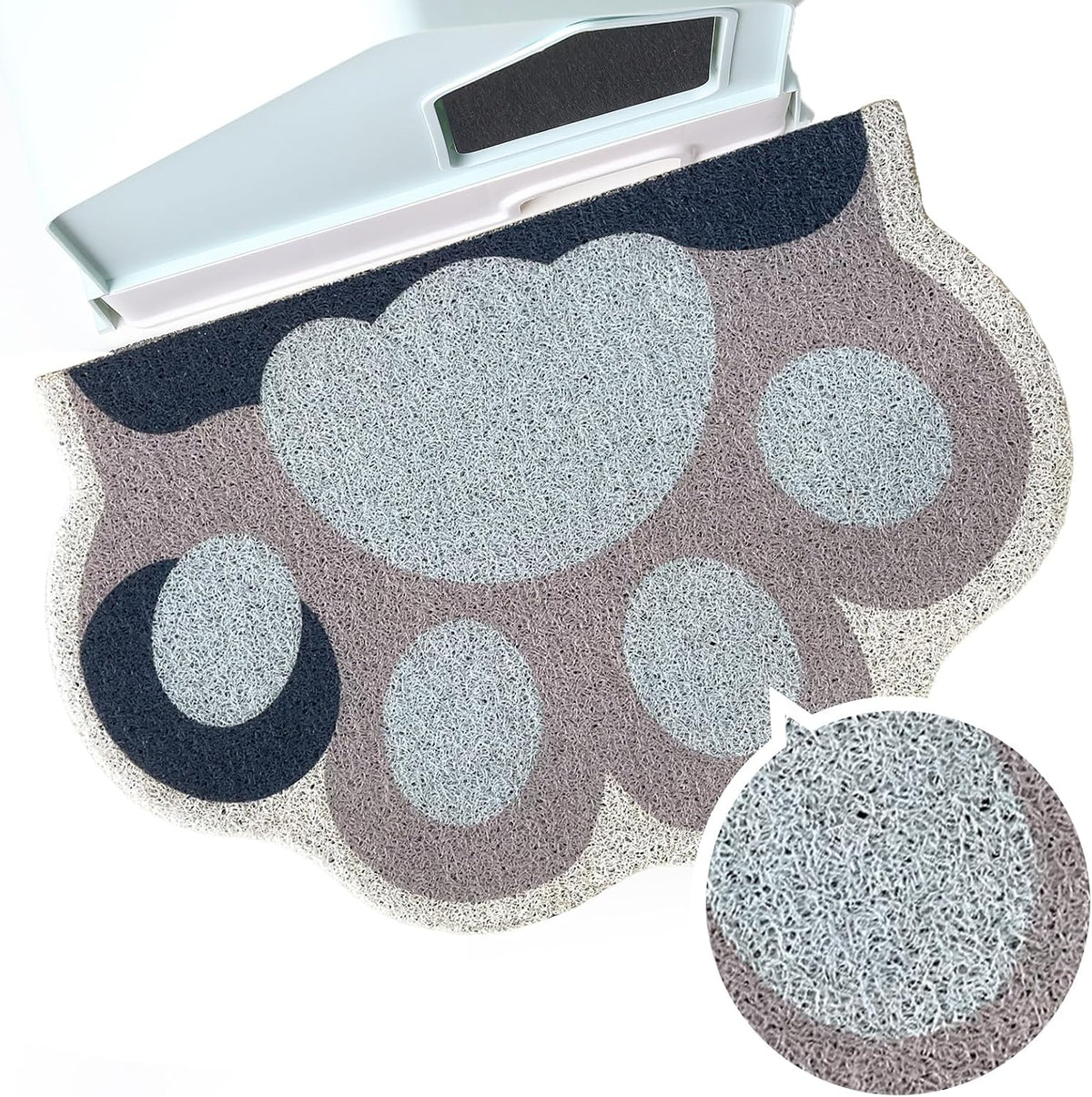 Rarenut durable scratch resistant cat litter mat on dry floor