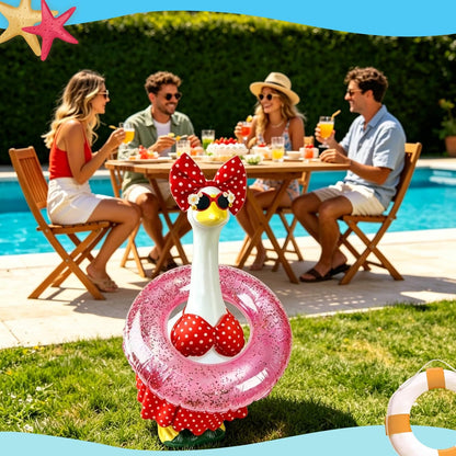 YXFEIR summer theme yard decoration goose clothing kit with floatie