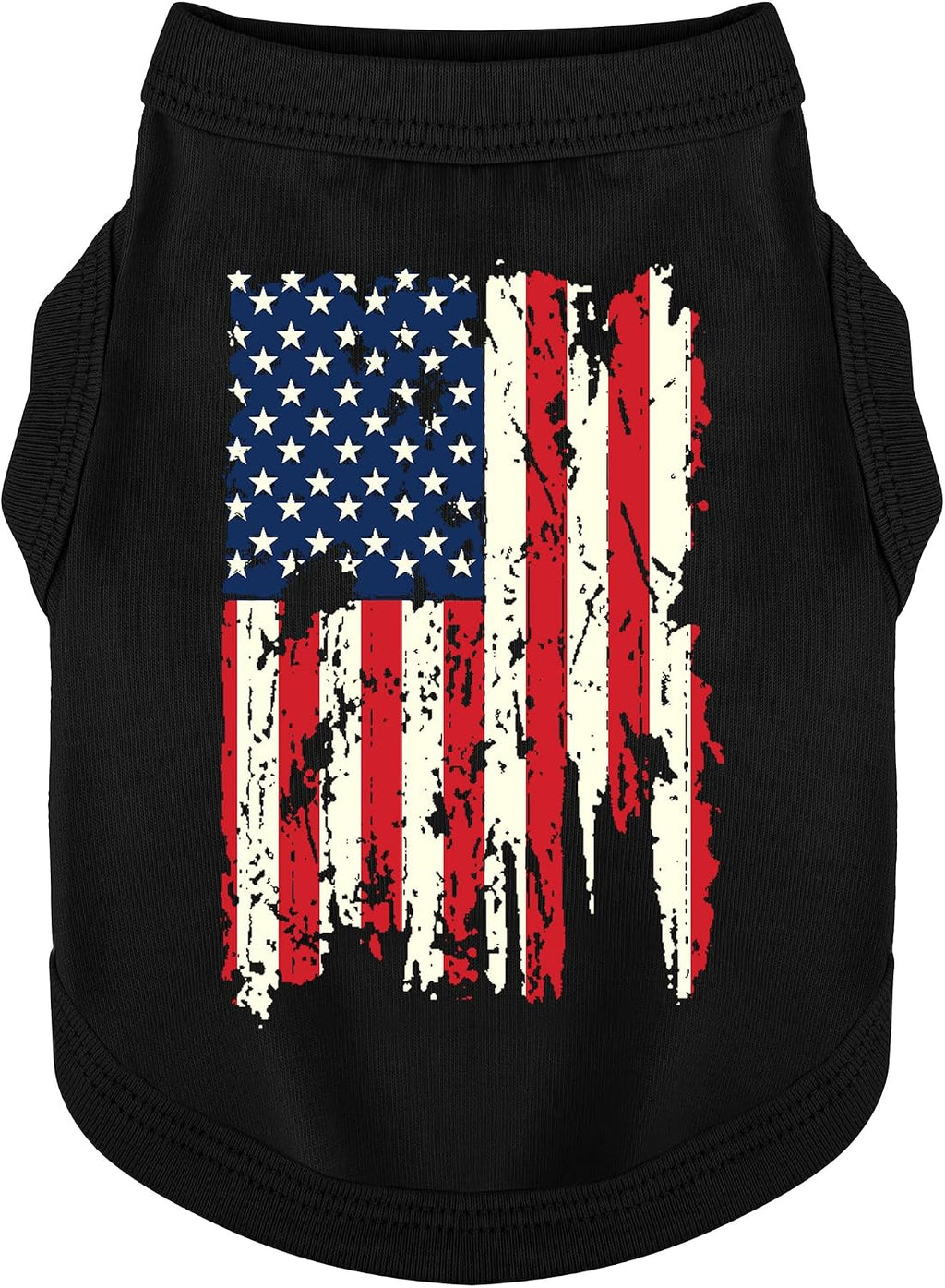Paiaite American battle damaged flag dog vest front view