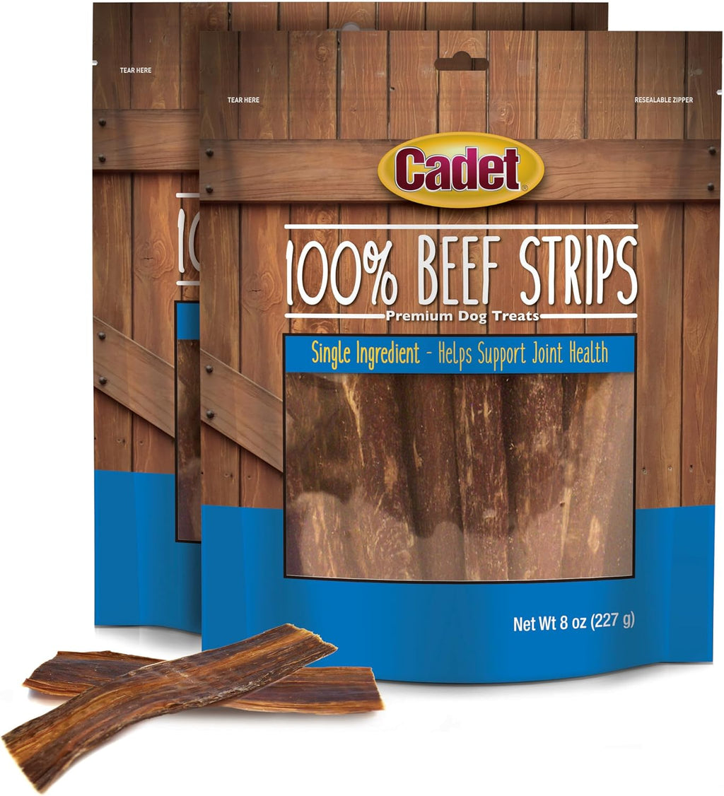 Cadet 100% Beef Strips Dog Treats, Single Ingredient Beef Esophagus Dog Jerky, Healthy High Protein Rawhide Alternative for Small & Large Dogs, 8 Ounce - Image 9
