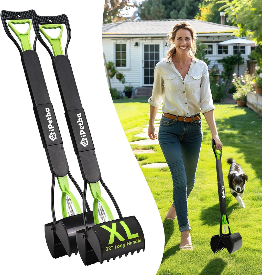 32 inch Pooper Scooper for Large Dogs 2-Pack - Long Handle Dog Poop Scooper for Yard, No Bending Save Back, Ease of Pickup, Grass Friendly, Sturdiness - Image 9