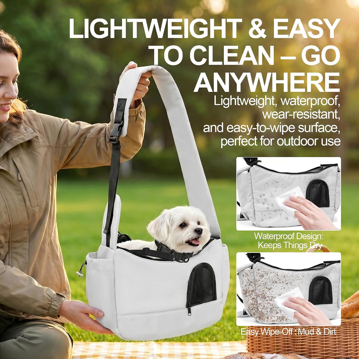 Reinforced base detail of Furtent cat sling carrier
