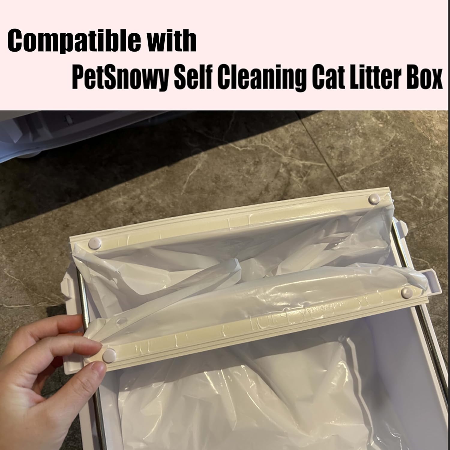 Luxrise durable cat litter liners drawstring close up showing leak proof design
