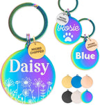 ExcelMark Pet ID Tags - Customized Dog and Cat Tags (Round, Gold) - Image 12