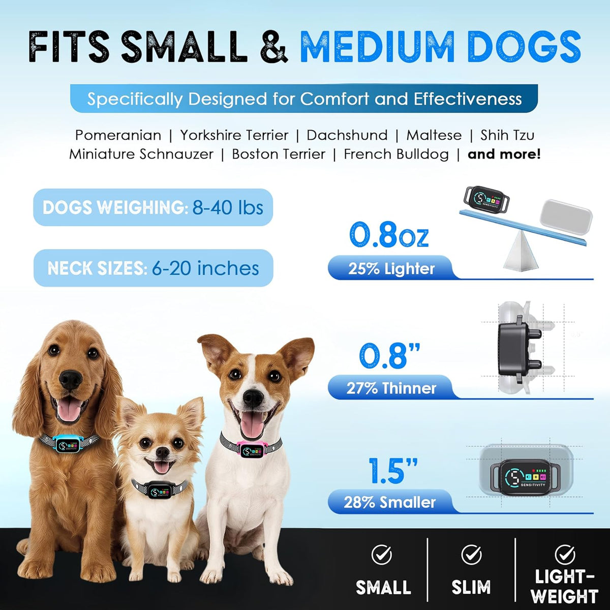 Close up of Elecane waterproof dog training device
