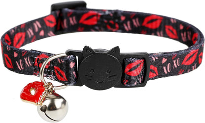 Close up of BoomBone breakaway cat collar buckle and bell
