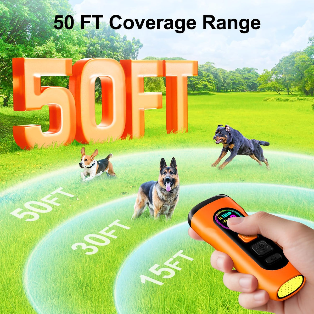 Sedulan dog bark stopper showing ultrasonic emitter
