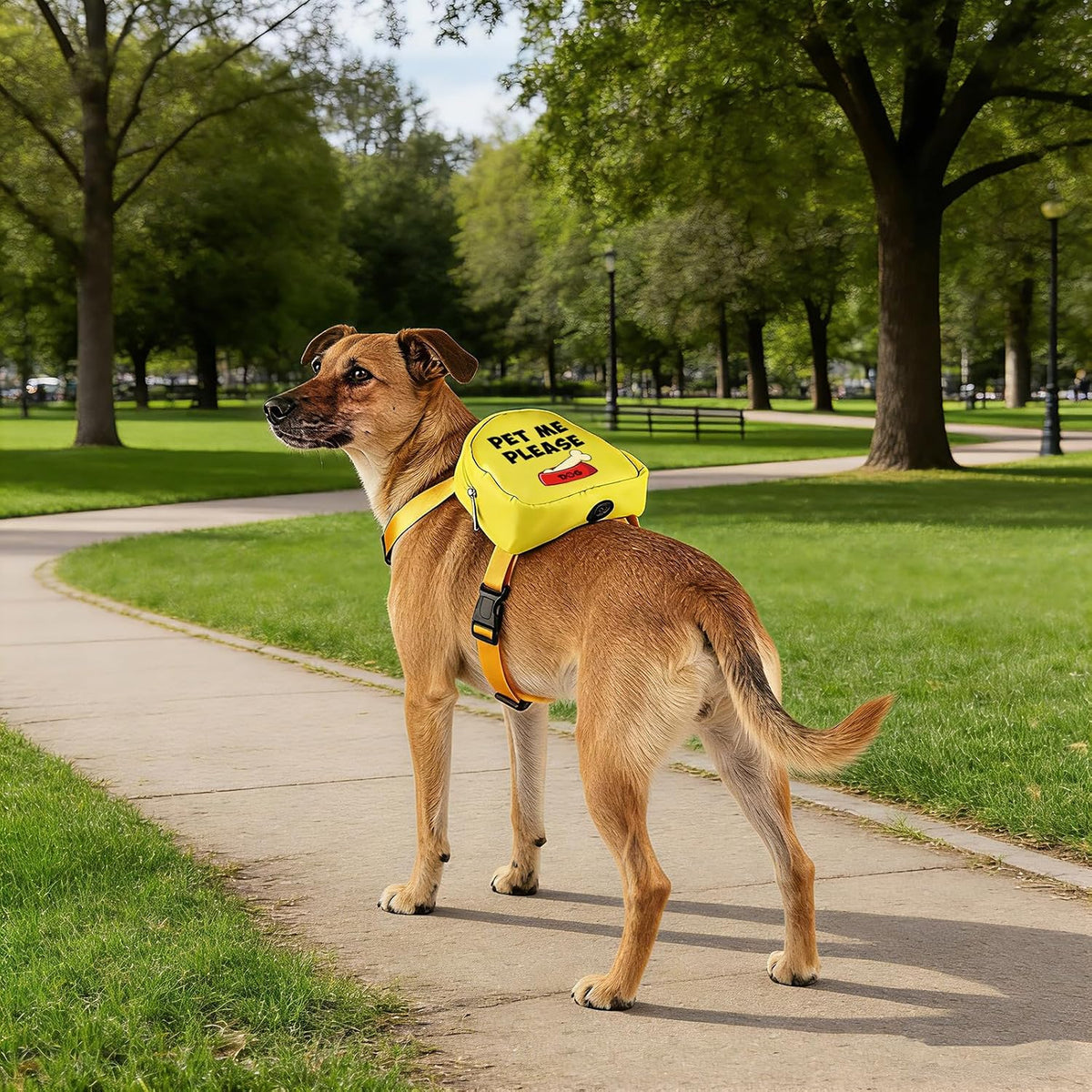Vamsii puppy snack storage bag showing durable buckle closures and straps