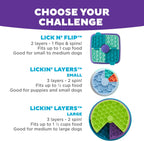 Nina Ottosson Lickin Layers intermediate dog puzzle feeder close up.