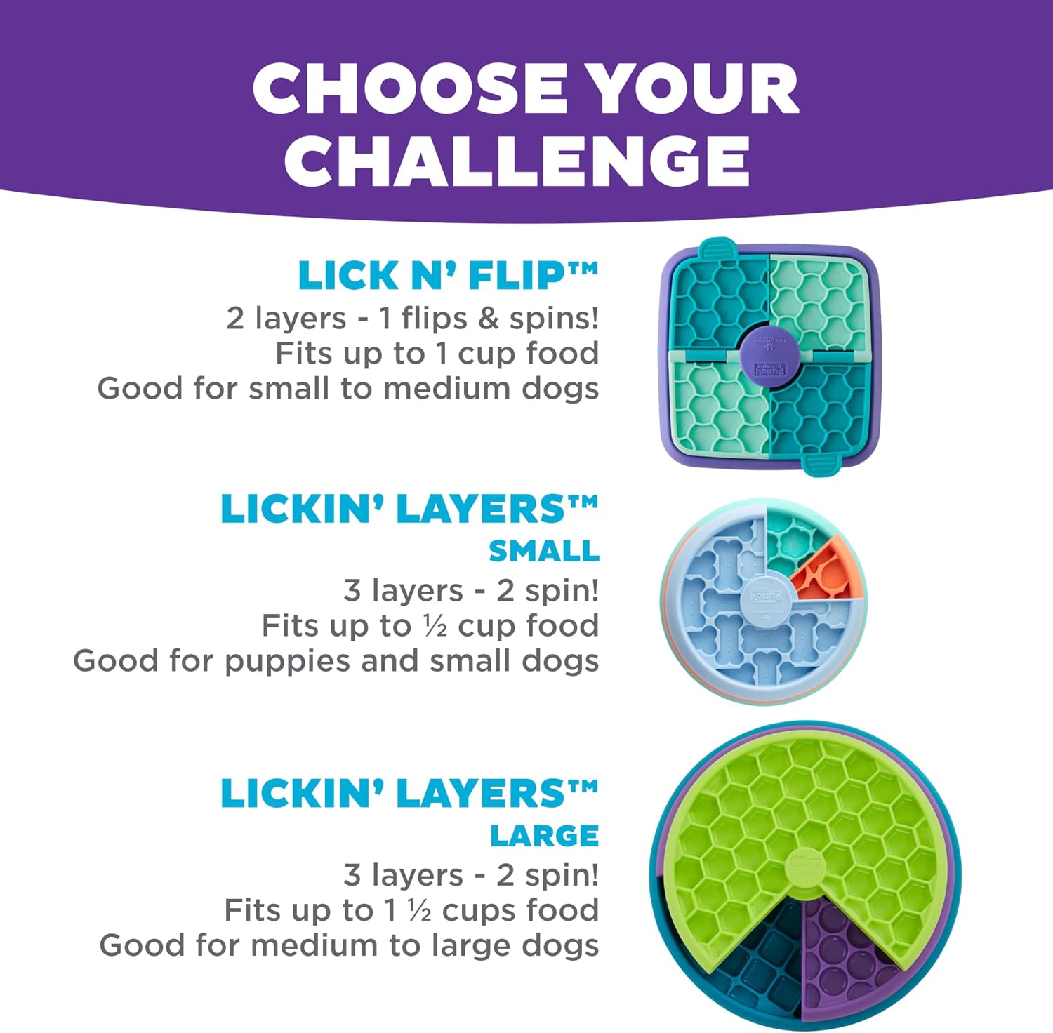 Nina Ottosson Lickin Layers intermediate dog puzzle feeder close up.