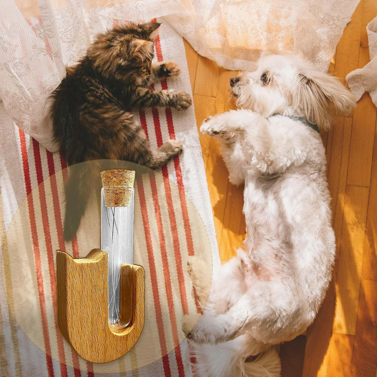 Atigrado elegant pet fur preservation vial for cat parents