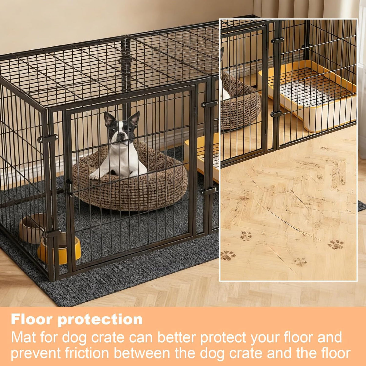 LynxLink washable pet mat being cleaned in a home setting
