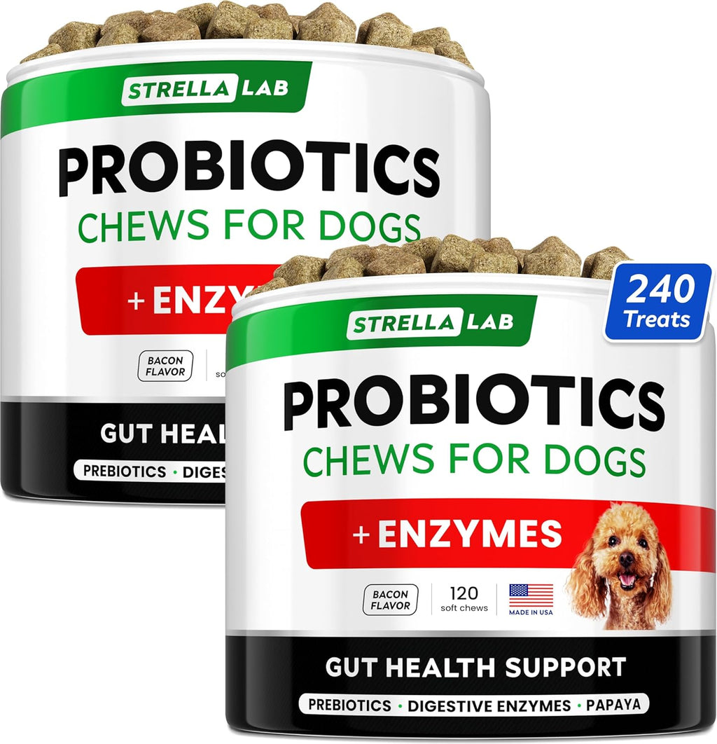 STRELLALAB Anal Gland Support Chews - Scoot Treatment - Digestive Enzymes, Prebiotics & Fiber Supplement for Dogs Digestion & Gut Health. Proprietary Blend of Beet, Psyllium, Dandelion & Pumpkin 120Ct - Image 13