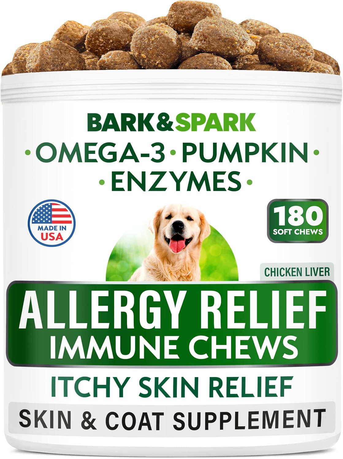 BARK&SPARK Omega 3 Fish Oil for Dogs - w/Wild Alaskan Salmon Oil for Dogs, Fish Oil Liquid Supplement for Pets, EPA+DHA Fatty Acids, Skin&Coat Support - Itch&Allergy Relief, Joint, Immune&Heart Health - Image 10