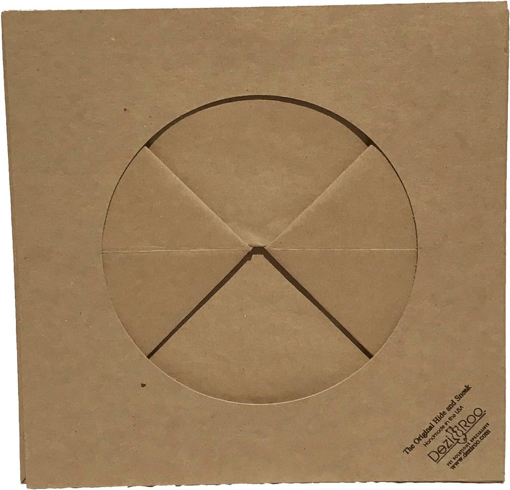 Dezi Roo eco friendly paper cat tunnel showing crinkly texture