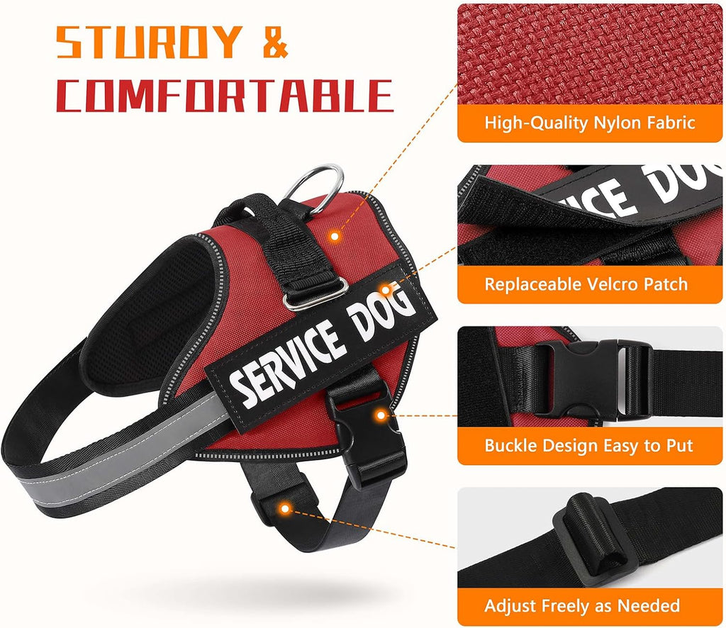 Mumupet red dog vest side profile with handle