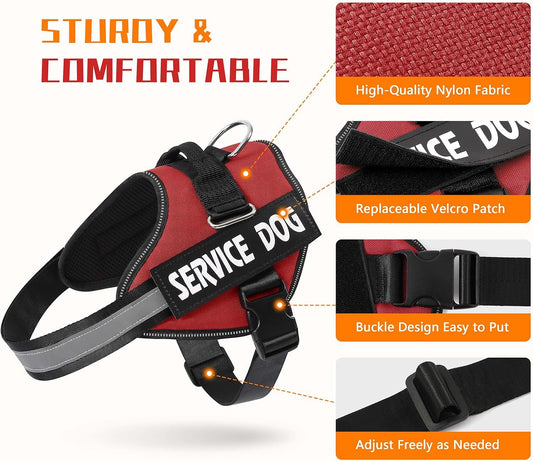 Mumupet red dog vest side profile with handle