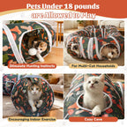 Tear resistant polyester fabric material details of the Cpvbobul cat play tunnel.