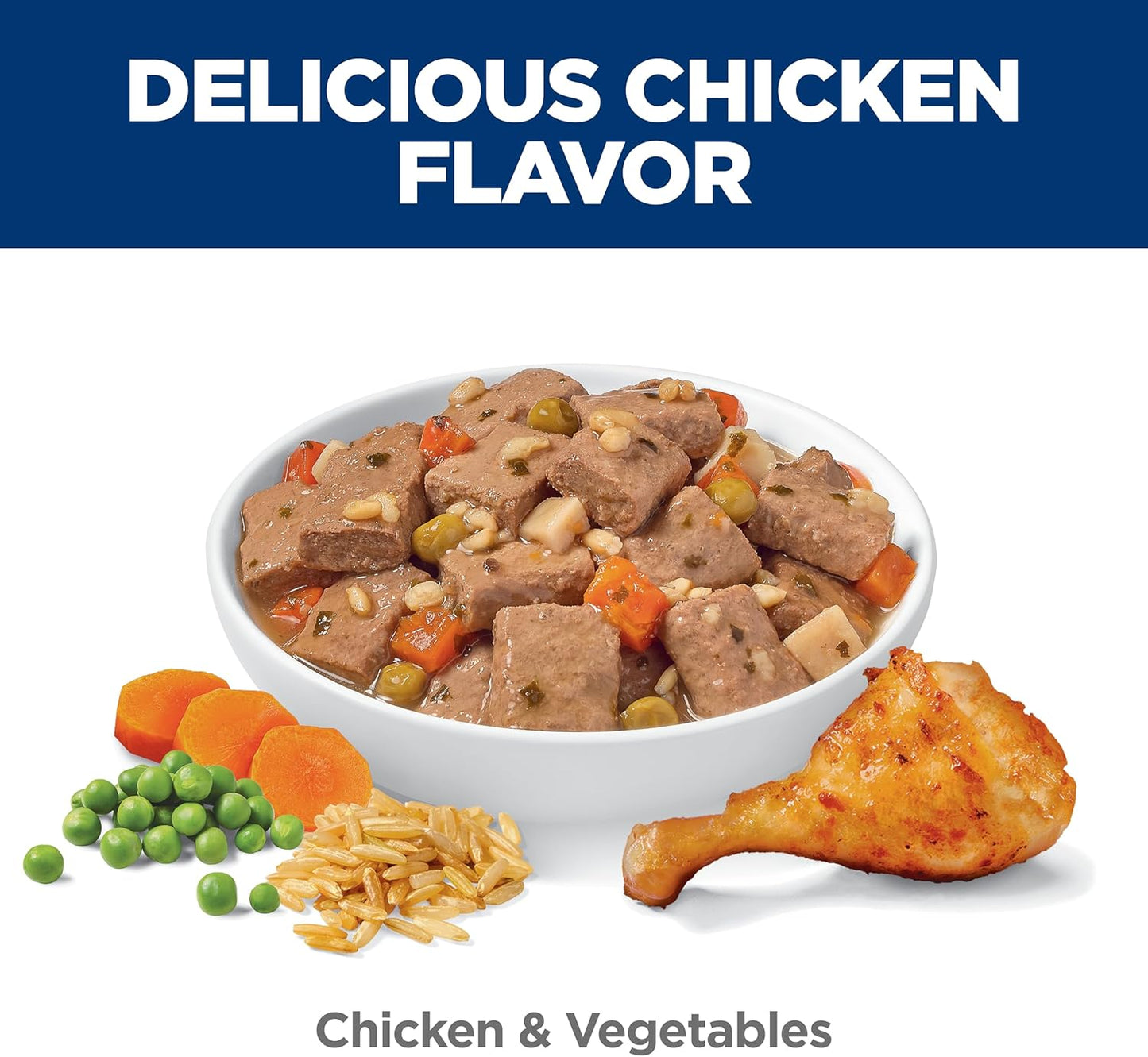 Nutritious wet food for puppies with real chicken gravy base