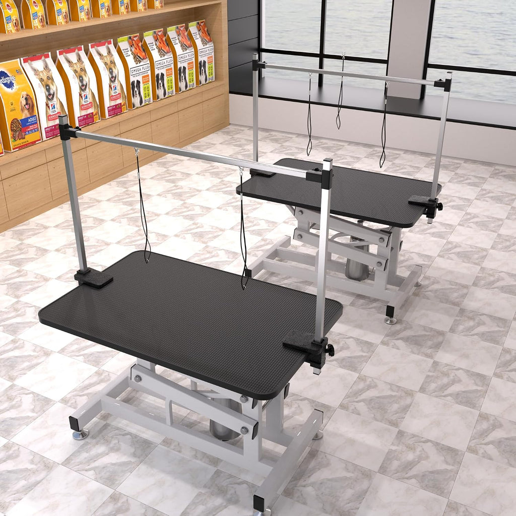 Afqxf professional dog grooming table showing maximum height extension at 36 inches.