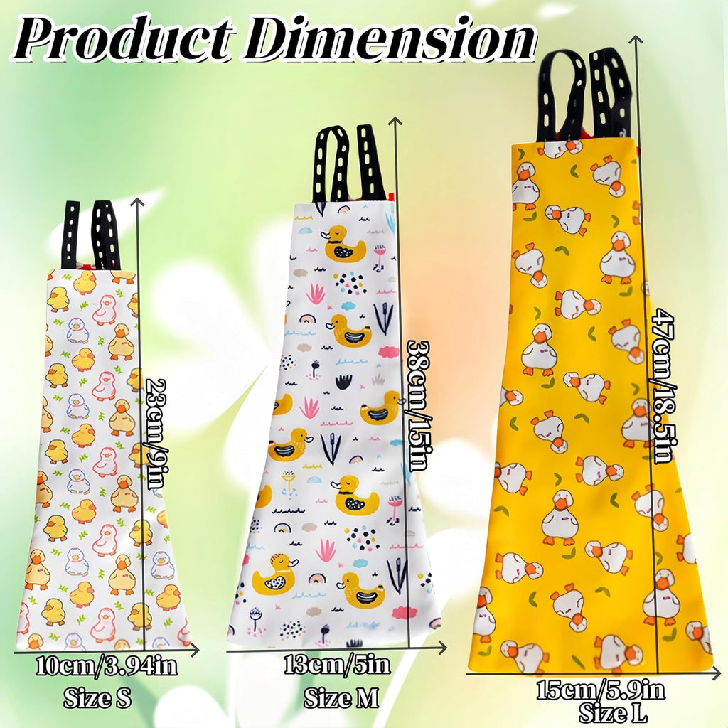 Chicken Diapers for Hens, Roosters, Diapers for Ducks, Ducklings, Reusable Pet Diaper with Bow Ties Waterproof Poultry Nappies for Geese Pet Ducks-Yellow Duck,L - Image 9