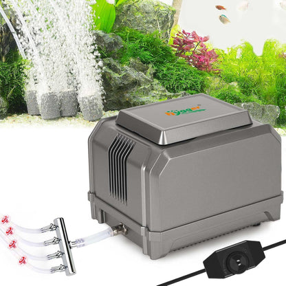 Hygger aquarium air pump in a large tank setup