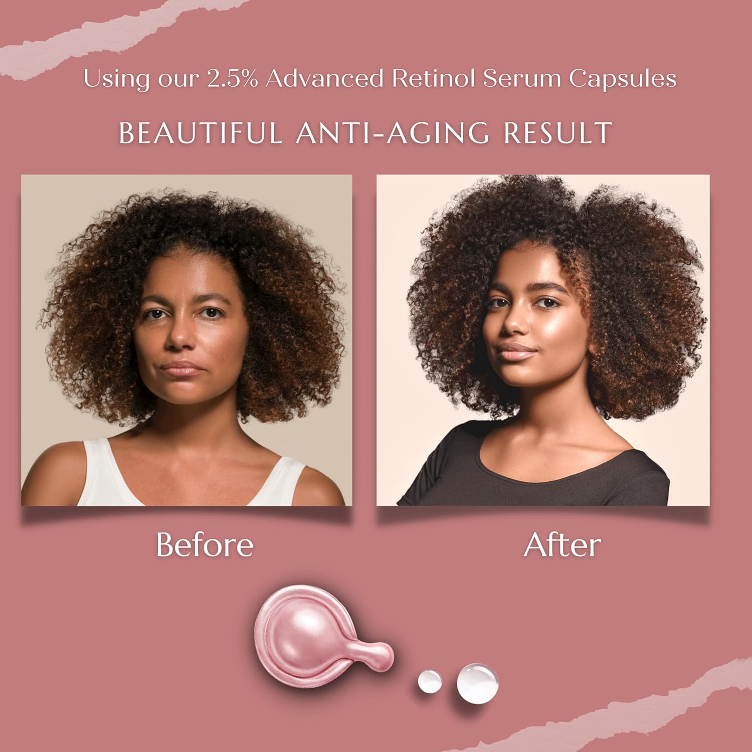 Pure 2.5% Retinol Serum Capsules. Look 5 Years Younger In 30 Days. Powerful Anti -Aging, Deep Hydration, Brightening, Reduce Acne, Dark Spots & Wrinkles (30 Count) - Image 3