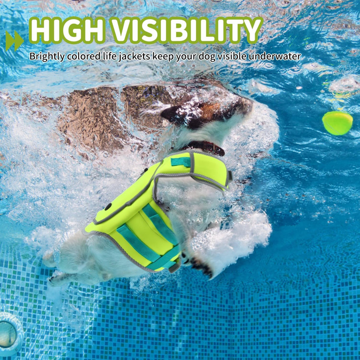 Lightweight dog life vest featuring reflective stripes for low light safety visibility.