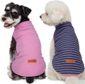BAOBICUTE velvet dog sweater pack front view showing navy stripe design