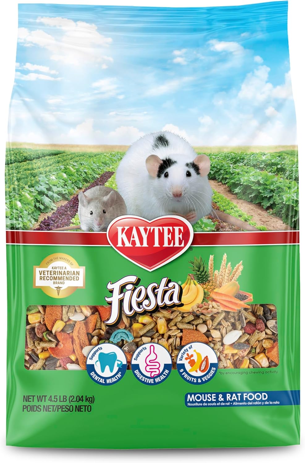 Kaytee Fiesta Mouse And Rat Food front packaging view premium rodent food India