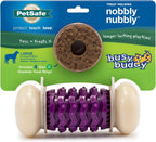 PetSafe Busy Buddy Bristle Bone Dog Chew Toy - Treat Holding Toothbrush Toy for Hard Chewers - Helps Keep Your Dog's Teeth Clean - Durable, Interactive - Purple, Medium - Image 9