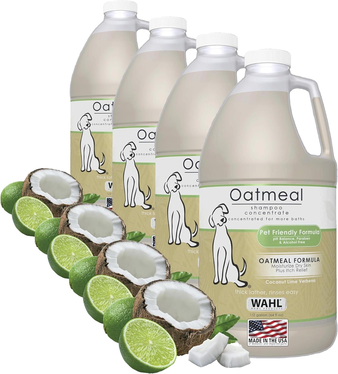 Wahl USA Dry Skin & Itch Relief Pet Shampoo for Dogs - Oatmeal Formula with Coconut Lime Verbena Scent & Pet Friendly Formula, 24 Oz - Model 820004A - Image 11