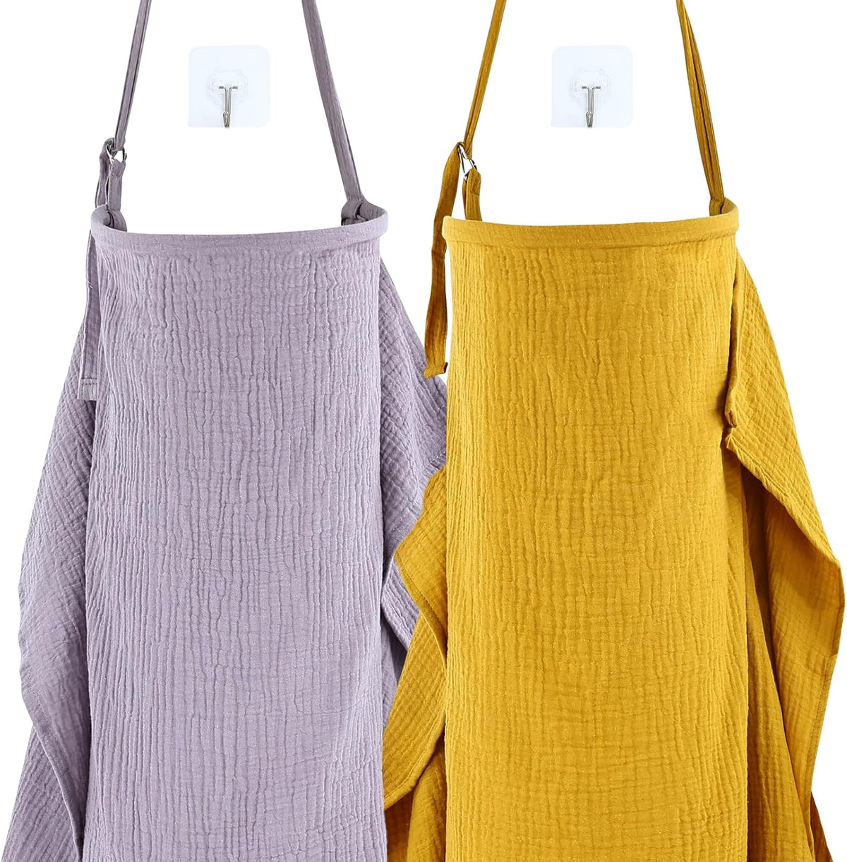 Cinaci pure cotton muslin nursing cover set front view
