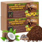 ZeeDix 2 Pack Coconut Fiber Substrate, 100% Organic Coconut Husk Coco Coir Brick Terrarium Bedding for Reptiles, Tortoise, Bearded Dragon, Leopard Gecko, Snake, Hermit Crabs, Frogs, Tarantula - Image 10